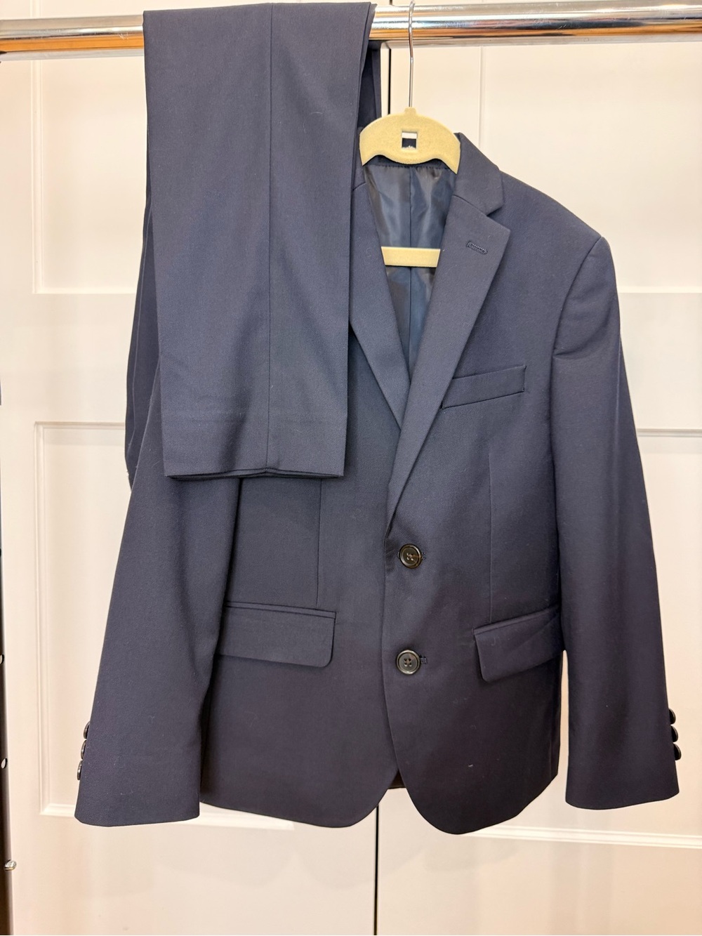 Boys Black Label Ralph Lauren Navy Blue Blazer & Pants Set